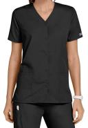Cherokee Workwear 4770 Scrubs Top Womens Snap Front V-Neck Royal
