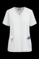 Cherokee Workwear 4770 Scrubs Top Womens Snap Front V-Neck White