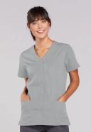 Cherokee Workwear 4770 Scrubs Top Womens Snap Front V-Neck White