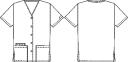 Cherokee Workwear 4770 Scrubs Top Womens Snap Front V-Neck White