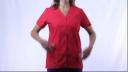 Cherokee Workwear 4770 Scrubs Top Womens Snap Front V-Neck Wine