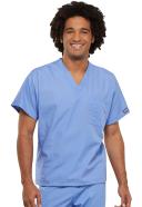 Cherokee Workwear 4777 Scrubs Top Unisex V-Neck Tunic. Caribbean Blue