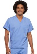 Cherokee Workwear 4777 Scrubs Top Unisex V-Neck Tunic. Caribbean Blue