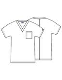 Cherokee Workwear 4777 Scrubs Top Unisex V-Neck Tunic. Caribbean Blue