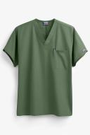 Cherokee Workwear 4777 Scrubs Top Unisex V-Neck Tunic. Olive