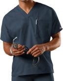 Cherokee Workwear 4777 Scrubs Top Unisex V-Neck Tunic. Pewter