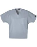 Cherokee Workwear 4777 Scrubs Top Unisex V-Neck Tunic. Pewter