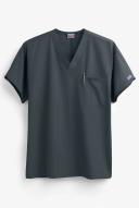 Cherokee Workwear 4777 Scrubs Top Unisex V-Neck Tunic. Pewter