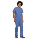 Cherokee Workwear 4777 Scrubs Top Unisex V-Neck Tunic. Pewter
