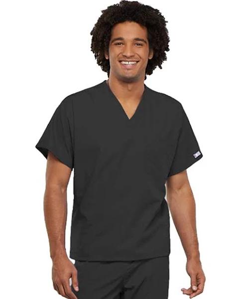 Cherokee Workwear 4777 Scrubs Top Unisex V-Neck Tunic. Pewter