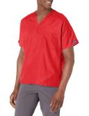Cherokee Workwear 4777 Scrubs Top Unisex V-Neck Tunic. Red