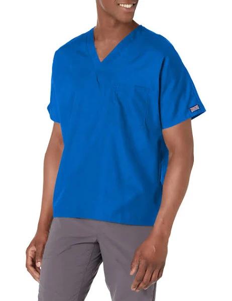 Cherokee Workwear 4777 Scrubs Top Unisex V-Neck Tunic. Royal