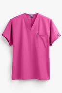 Cherokee Workwear 4777 Scrubs Top Unisex V-Neck Tunic. Shocking Pink