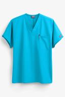 Cherokee Workwear 4777 Scrubs Top Unisex V-Neck Tunic. Turquoise