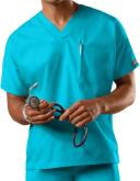 Cherokee Workwear 4777 Scrubs Top Unisex V-Neck Tunic. Turquoise
