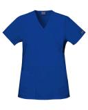 Cherokee Workwear 4801 Scrubs Top Womens Mock Wrap Tunic Galaxy Blue