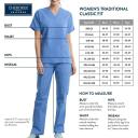 Cherokee Workwear 4801 Scrubs Top Womens Mock Wrap Tunic Grey