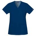 Cherokee Workwear 4801 Scrubs Top Womens Mock Wrap Tunic Grey