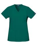 Cherokee Workwear 4801 Scrubs Top Womens Mock Wrap Tunic Hunter Green