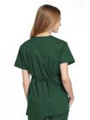 Cherokee Workwear 4801 Scrubs Top Womens Mock Wrap Tunic Hunter Green