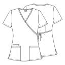 Cherokee Workwear 4801 Scrubs Top Womens Mock Wrap Tunic Pewter