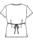 Cherokee Workwear 4801 Scrubs Top Womens Mock Wrap Tunic Pewter
