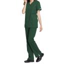 Cherokee Workwear 4801 Scrubs Top Womens Mock Wrap Tunic Pewter