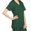 Cherokee Workwear 4801 Scrubs Top Womens Mock Wrap Tunic Pewter