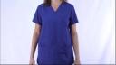 Cherokee Workwear 4801 Scrubs Top Womens Mock Wrap Tunic Royal