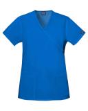 Cherokee Workwear 4801 Scrubs Top Womens Mock Wrap Tunic Royal