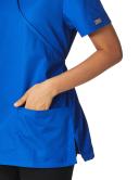 Cherokee Workwear 4801 Scrubs Top Womens Mock Wrap Tunic Royal