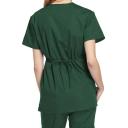 Cherokee Workwear 4801 Scrubs Top Womens Mock Wrap Tunic Turquoise