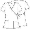 Cherokee Workwear 4801 Scrubs Top Womens Mock Wrap Tunic Turquoise