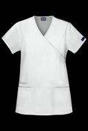 Cherokee Workwear 4801 Scrubs Top Womens Mock Wrap Tunic White