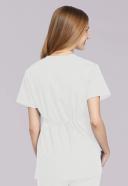 Cherokee Workwear 4801 Scrubs Top Womens Mock Wrap Tunic White