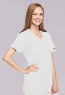 Cherokee Workwear 4801 Scrubs Top Womens Mock Wrap Tunic White