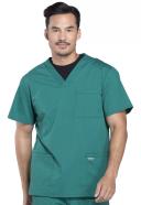 Cherokee Workwear Professionals Men's V-Neck Scrub Top - 4x - Hunter