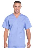 Cherokee Workwear Professionals Men's V-Neck Scrub Top - 4x - Hunter