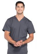 Cherokee Workwear Professionals Men's V-Neck Scrub Top - 4x - Hunter