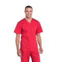 Cherokee Workwear Professionals Men's V-Neck Scrub Top - XL - Red
