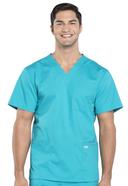 Cherokee Workwear Professionals Men's V-Neck Scrub Top - XL - Red