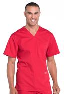 Cherokee Workwear Professionals Men's V-Neck Scrub Top - XL - Red