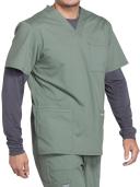 Cherokee Workwear Professionals WW695 Scrubs Top Mens V-Neck Olive