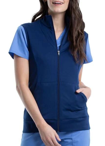 Cherokee Workwear Revolution Fleece Inner Scrub Vest - XS - Navy