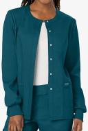 Cherokee Workwear Revolution Snap-Front Scrub Jacket - 2x - Caribbean Blue