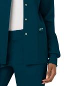 Cherokee Workwear Revolution Snap-Front Scrub Jacket - 2x - Caribbean Blue