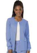 Cherokee Workwear Revolution Snap-Front Scrub Jacket - 3x - Ceil Blue