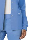 Cherokee Workwear Revolution Snap-Front Scrub Jacket - 3x - Ceil Blue
