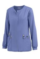Cherokee Workwear Revolution Snap-Front Scrub Jacket - 3x - Ceil Blue
