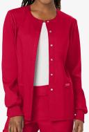 Cherokee Workwear Revolution Snap-Front Scrub Jacket - 3x - Red